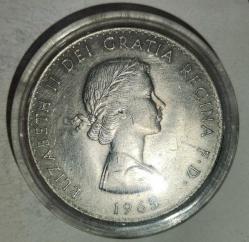 İNGİLTERE 1965 25 PENCE HATIRA Winston Churchill Anıtı KORUMA KAPSULUNDE