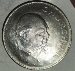 İNGİLTERE 1965 25 PENCE HATIRA Winston Churchill Anıtı KORUMA KAPSULUNDE