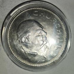 İNGİLTERE 1965 25 PENCE HATIRA Winston Churchill Anıtı KORUMA KAPSULUNDE