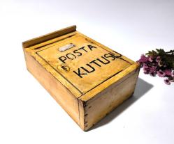 Posta Kutusu - Antika Ahşap Posta Kutusu - Ev Cafe Dekoru