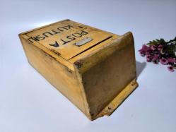 Posta Kutusu - Antika Ahşap Posta Kutusu - Ev Cafe Dekoru