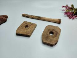 Antika Ahşap Yün Eğirme Aleti - Kirman İp Eğirme Aleti - Nadir Ürün