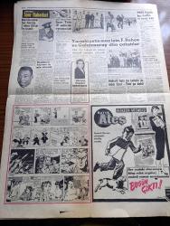 Hürriyet Gazetesi - 12 Nisan 1960 - Başvekil Adnan Menderes Rusya'ya Gidiyor - İşçiler Ücretli Yıllık İzin Yapacak - Kruşçef De Bu Ziyaretten Sonra Türkiye'ye Gelecek - Rusya'ya Ziyaretin Sebebi Barışın Takviyesi - İskelede Halat Yerine Mıknatıs - İsimsiz Kadın Aşk Ve His Romanı Yazan Theresa Drake Yazı Dizisi - Balıkhane Neden Kurulmalı Yazan Abdurrahman Benlioğlu - Baskısı Geciken Telefon Rehberi Aboneyi Müşkül Durumda Bırakıyor - Kalp Aldanmaz Aşk Ve Macera Romanı Çizen Faruk Geç - Sevim Çağlayan Her Akşam Kazablanka'da - Sophia Loren'den Paris Düşesine Kadar Herkes Paris'te Toplandı - Ağa Han 17  Yaşında Anuşka İle Sevişiyor- Roja Briyantin - Pan America - Yarınki Çetin Maç İçin Fenerbahçe ve Galatasaray Dün Çalıştılar - Spor Toto 19 Şehirde Oynanacak - Beşiktaş'ın Bayramı Üç Gün Sürecek - Fatoş Çizgi Roman - Güngörmüşler Çizgi Roman - Gökler Hakimi Gordon Çizgi Roman - Nilüfer Çizgi Roman