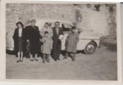 1940 LI YILLAR DAMALI TAKSİ ESKİ ARABA OTOMOBİL GÖRSELLİ SİYAH BEYAZ FOTOĞRAF