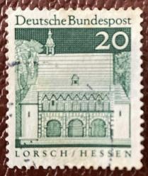 Almanya Pulu - Germany Stamp - Postadan Geçmiş Pul Filateli -  TARİHİ LORSCH MANASTIRI TEMALI PUL , 20 PARA - YABANCI PULLAR, NOSTALJİK DOĞUM GÜNÜ HEDİYESİ