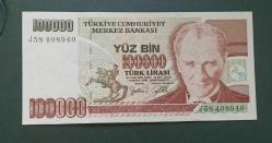 7 Emisyon J 58 seri 100 Bin Lira Çil