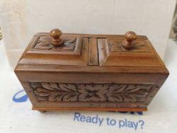 DR13---OSMANLI AHŞAP KAHVE ŞEKER KUTUSU