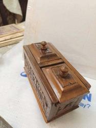 DR13---OSMANLI AHŞAP KAHVE ŞEKER KUTUSU