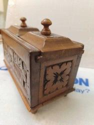 DR13---OSMANLI AHŞAP KAHVE ŞEKER KUTUSU