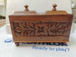 DR13---OSMANLI AHŞAP KAHVE ŞEKER KUTUSU