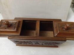 DR13---OSMANLI AHŞAP KAHVE ŞEKER KUTUSU