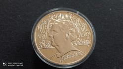 10 ECU 1995  HOLLANDA; Kurtuluşun 50. Yıldönümü Hatırası, Kraliçe Wilhelmina
