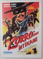 ZORRO'NUN İNTİKAMI / Tamer Yiğit & Nebahat Çehre = SENİNLE ÖLMEK İSTİYORUM / Türkan Şoray & İzzet Günay • Ebat : 19 X 27 ~ [ ÇİFT TARAFLI ]