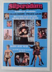 YARALI KURT / Cüneyt Arkın = SÜPERADAM ( Kadınlar Arasında ) - Okan Demir & Piraye Uzun • Ebat : 19 X 27 ~ [ ÇİFT TARAFLI ]