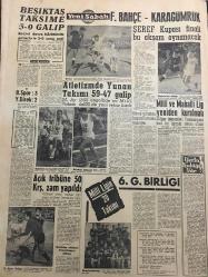 YENİ SABAH GAZETESİ 12 AĞUSTOS 1962 YIL :25 SAYI :8410---Turistlerden döviz alım ,satımı serbest ---Planlama Müsteşarı Kendini Hükümetten Yetkili Görüyor --EMİNSU lar MBK ,Temelliler ve Başbakan a şiddetle çattı --Necdet Elmas a silah veren belli oldu ---Ruslar 3. adamı da fezaya fırlattı ---Çıplak cesedin hüviyeti ve kaatili belli olmadı --Arjantin de asiler başkente yürüyor --GMC ile çarpışan tren devrildi ,14 yaralı var --Barzani Kasım ı dize getiriyor ---Kalın Kafalı Hasbi bey :Siyavuşgil --Bir şahıs 4 çocuğunun gözü önünde boğuldu ---Afrika Devletleri Konferansı Kapandı --Bayan Kennedy Eğleniyor ---Beşiktaş Taksime 5-0 Galip --B.Spor :3 Y.Direk :2 ---Atletizmde Yunan Takımı 59-47 Galip --Milli ve Mahalli Lig Yeniden Kurulmalı ---Açık tribüne krş zam yapıldı --Şeref Kupası Finali Bu Akşam Oynanacak ---Komşunun evini ateşe verdi --İnönü ye göre sayı değil kalite mühim ---Türkiye kuduz da 3. geliyor --AP lideri 22 Şubata Apaydın Sebep oldu ---Radyo Programları --