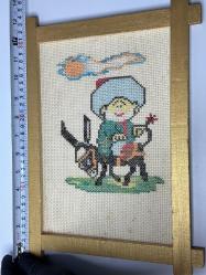 Eski Nasrettin Hoca Tablo - Nasreddin Hoca Ahşap Dekor -  Eskilerden El İşi Tablo