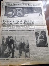 Cumhuriyet Gazetesi - 31 Mayıs 1960 - Tersine Dönen Çarklar Yazan Nadir Nadi Köşe Yazısı - Malum Devirde Yasak Olan Resimler - Orgeneral Cemal Gürsel'in Başbakanlık Penceresinden Halka Hitabı - Ethem Menderes Gazetecilere İzahat Vermeye Giderken - Şehit Olan Gençler Üniversite Bahçesine Defnedilecekler - Bir Kürdistan Hükümeti Tesisi İçin Demokrat Parti Grubu İçinde Çalışanlar Varmış - Sabık İçişleri Bakanı Namık Gedik İntihar Etti - Celal Bayar'da Mı İntihara Teşebbüs Etti - Yeni Kabine Dün İlk Toplantısını Yaptı - Yıldızlar Mahallesinde Komiserdim Beverly Hills Yazan Clinton Anderson Yazı Dizisi - Dümensiz Gemi Yazan Rikkat Köknar Yazı Dizisi - Sovyetler İngiliz Roket Üssündeki Radarları Bozdular - Bitlis Milletvekili Salahaddin İnan 2 silah Ve 1500 Mermi İle Tutuldu - Geyikli Hadiseleri Nasıl Cereyan Etmişti - Koruyucu Melekler Aşkın Gözleri Çizgi Roman - Resimli Roman Başkasının Günahı Çizen Yves Sayol - Bay Oscar Karikatür - Macar Futbolcu Puşkaş 10 Kilo Zayıfladı