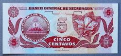 NİKARAGUA=1991  5 Centavos    P-168  ÇİL'