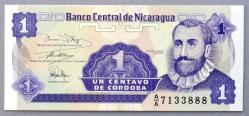 NİKARAGUA=1991  1 Centavo    P-167  ÇİL'