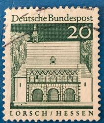 Almanya Pulu - Germany Stamp - Postadan Geçmiş Pul Filateli - DAMGALI - TARİHİ LORSCH MANASTIRI TEMALI PUL , 20 PARA - YABANCI PULLAR, NOSTALJİK DOĞUM GÜNÜ HEDİYESİ
