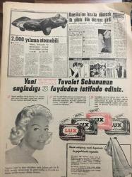 YENİ SABAH GAZETESİ 6 ARALIK 1961 YIL :24 SAYI :8166--Sisten bir taksi denize uçtu , bir kamyon dolmuşa çarptı ,7 ölü var : Görüş mesafesini 30 metreye indiren sis seferleri de aksattı --Kurdaş Memurlara zam yapardım dedi --Bakkal Musa ölümden kaçıyor ---DP nin Başkanı da içkiyi fazla kaçırdığı için konuşamadı ---Aylayı kaçıran mektup yolladı --Apaydın ,Soruşturma Kurulu ve Yüce Divan Anayasaya Aykırı Dedi ---AP Genel Merkezi Sıkıntıda ---Hariciyenin dürbünleri :Siyavuşgil --Eminönü yeni bir çarşı açıldı ---Tiyatrolar ,Radyo Programları ---Amerika nın feza da dönecek ilk pilotu hücreye girdi --Fenerbahçe -Fiorentina maçı bu gece --Pazar maçı hazırlığı başladı --Emre Güreş zevkle seyredilecek dedi --M.Paşa stadı inşaatı durdu --Patterson Mc Neeley i  dün gece nakavt etti ---103 Yaşında bir kadın kayboldu --İş şu ( 350) milyona mı kaldı ?---Kongre yerine kavga yaptılar ---Zabıta imar yönetmeliği geri kaldı --Sinemalar :Atlas :Sefiller ,Emek :Havana Casusu,İnci :Zavallı Necdet