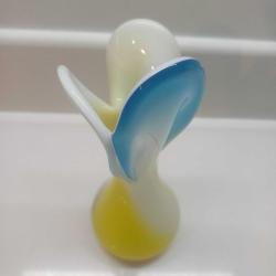 Vintage Murano Vazo ,Sarı ve Mavi tonlarda