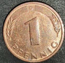 ALMANYA 1987 D  1 PFENNIG