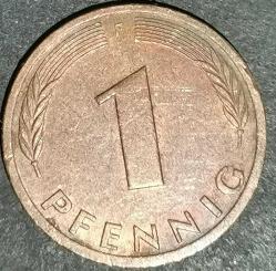 ALMANYA 1987 F  1 PFENNIG