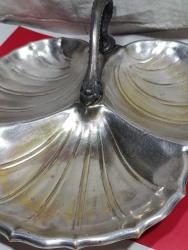 RF77--GÜMÜŞ KAPLAMA ÜÇ GÖZLÜ SERVİS TABAĞI