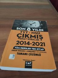 SON 8 YILIN TYT- MSÜ ÇIKMIŞ SINAV SORULARI  -  2014 -2021 TÜM DERSLER TEK KİTAP TAMAMI ÇÖZÜMLÜ