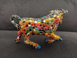 VİNTAGE İSPANYOL TORO BARCİNO MOZAİK BOĞA 11,5 cm X 6,5 cm ÖLÇÜLERİNDE.
