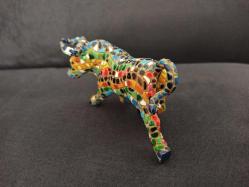 VİNTAGE İSPANYOL TORO BARCİNO MOZAİK BOĞA 11,5 cm X 6,5 cm ÖLÇÜLERİNDE.