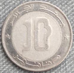 CEZAYİR 10 Dinar, 2002 ÇÇT (Date of Islamic/Gregorian: 1423 - 2002)