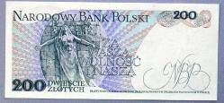 POLONYA=1988  200 Zloti    P-144c  ÇİL'