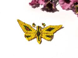 Cezaevi İşi Cam Boncuk Kelebek Biblosu - Eski Kelebek Biblo - Boncuk Sanatı - istanbuleskisi