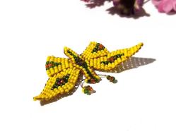 Cezaevi İşi Cam Boncuk Kelebek Biblosu - Eski Kelebek Biblo - Boncuk Sanatı