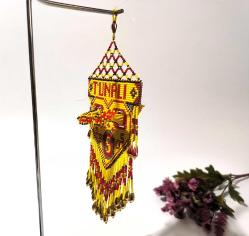 Cezaevi İşi Cam Boncuk Galatasaray Araç Süsü - Duvar Süsü Maşallah KUŞ - Boncuk Sanatı