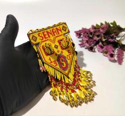 Cezaevi İşi Cam Boncuk Galatasaray Araç Süsü - Duvar Süsü Maşallah KUŞ - Boncuk Sanatı