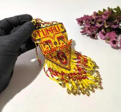 Cezaevi İşi Cam Boncuk Galatasaray Araç Süsü - Duvar Süsü Maşallah KUŞ - Boncuk Sanatı