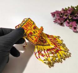 Cezaevi İşi Cam Boncuk Galatasaray Araç Süsü - Duvar Süsü Maşallah KUŞ - Boncuk Sanatı