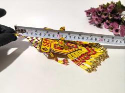 Cezaevi İşi Cam Boncuk Galatasaray Araç Süsü - Duvar Süsü Maşallah KUŞ - Boncuk Sanatı