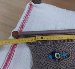 Eskilerden Makrome - Cam Nazar Boncuklu Duvar Süsü - El İşi Nazarlık