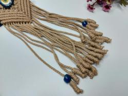 Eskilerden Makrome - Cam Nazar Boncuklu Duvar Süsü - El İşi Nazarlık