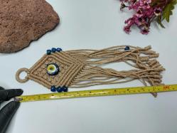 Eskilerden Makrome - Cam Nazar Boncuklu Duvar Süsü - El İşi Nazarlık