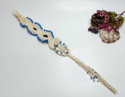 Eskilerden UZUN Makrome - Cam Nazar Boncuklu Duvar Süsü - El İşi Nazarlık