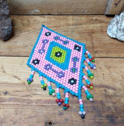 Eskilerden Plastik Makrome - Nazar Boncuklu Duvar Süsü - El İşi Nazarlık