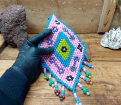 Eskilerden Plastik Makrome - Nazar Boncuklu Duvar Süsü - El İşi Nazarlık