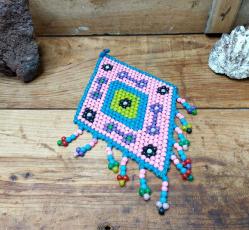 Eskilerden Plastik Makrome - Nazar Boncuklu Duvar Süsü - El İşi Nazarlık