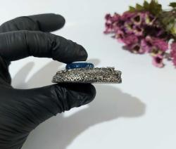 Eskilerden Gümüş Kaplama Nazarlık - Cam NAzar Boncuğu - Duvar Süsü - Nazar Boncuklu Duvar Dekoru - Süs - 002