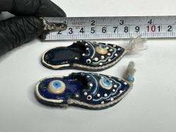 Eskilerden Nazarlık Kolye - Terlik Ayakkabı Şeklinde Takı Tasarım nazar boncuğu - 2 Adet